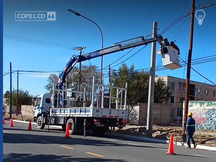 COPELCO renovó el tendido eléctrico en barrio General San Martín